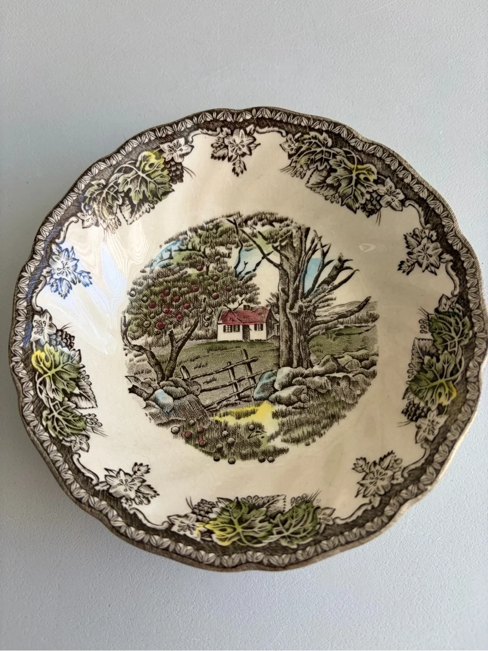 Johnson Brothers Friendly Village The Stone Wall Pattern Set Of 3 Fruit Bowls